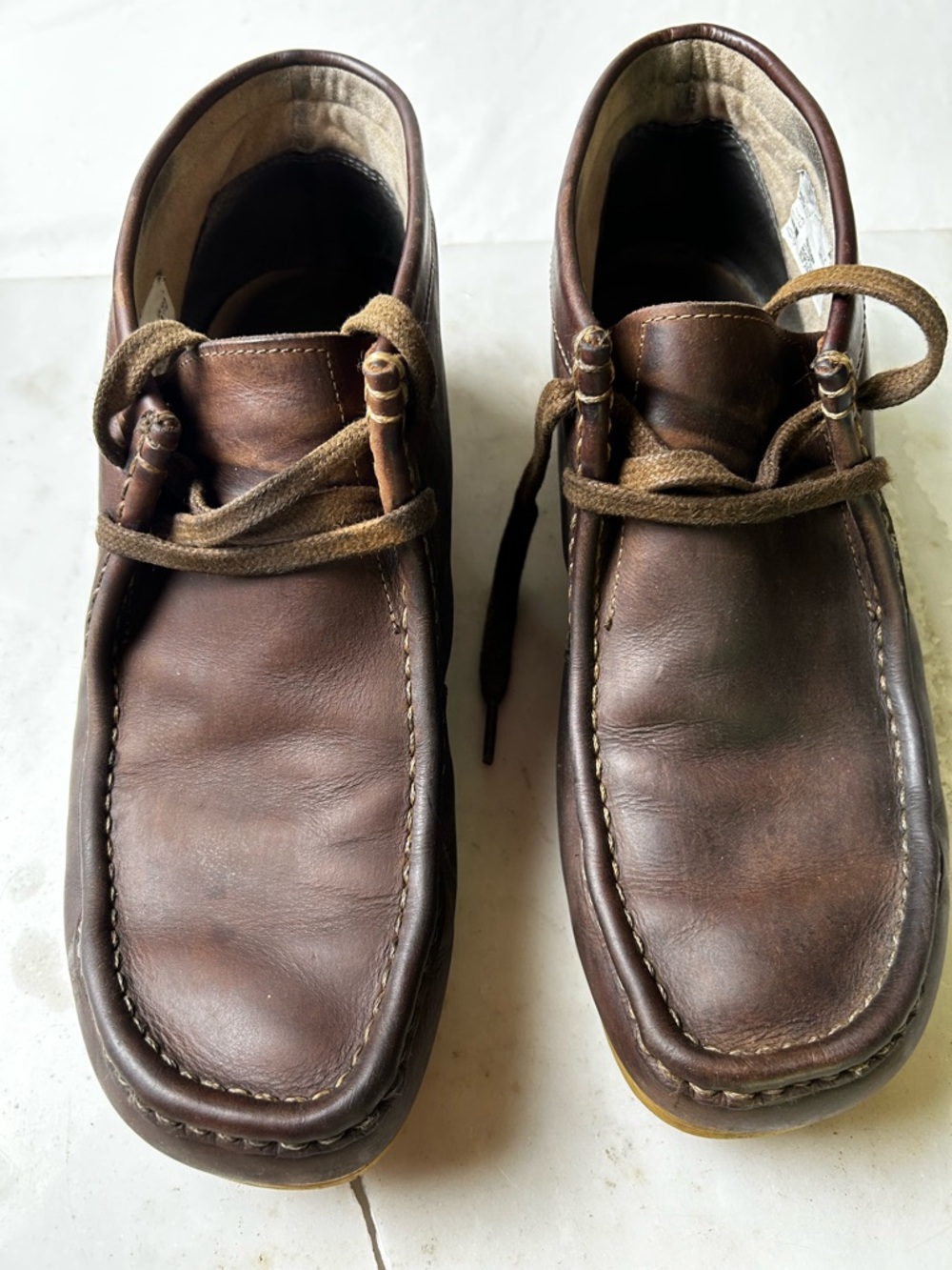 Clarkes Men's Brown Leather Casual Moc Toe Shoes